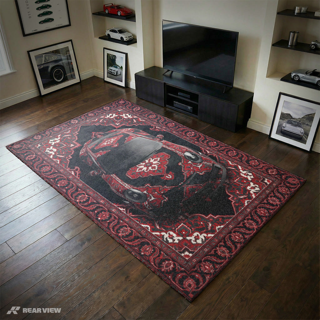 911 (991) × Scarlet Crest - Area Rug