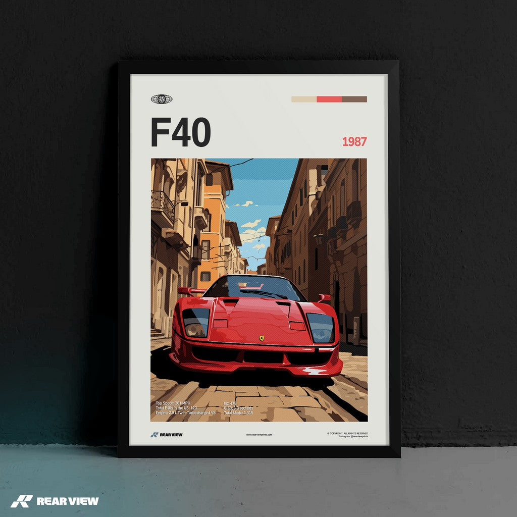 F40 1987 - Car Print