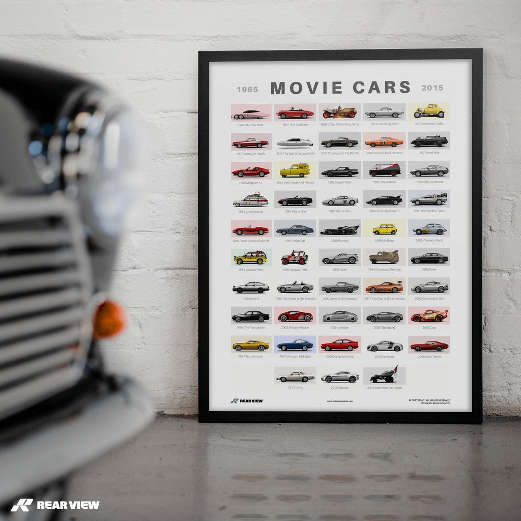 Eine Geschichte der Filmautos - Kunstdruck