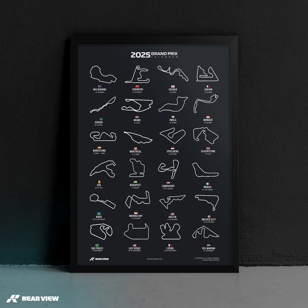 Rennstrecken - 2025 Grand Prix Kunstdruck