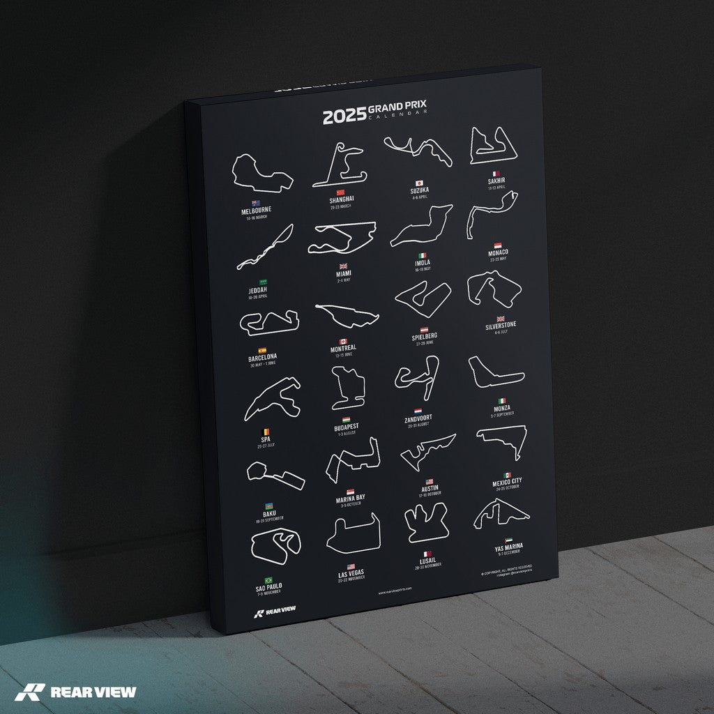Rennstrecken - 2025 Grand Prix Kunstdruck