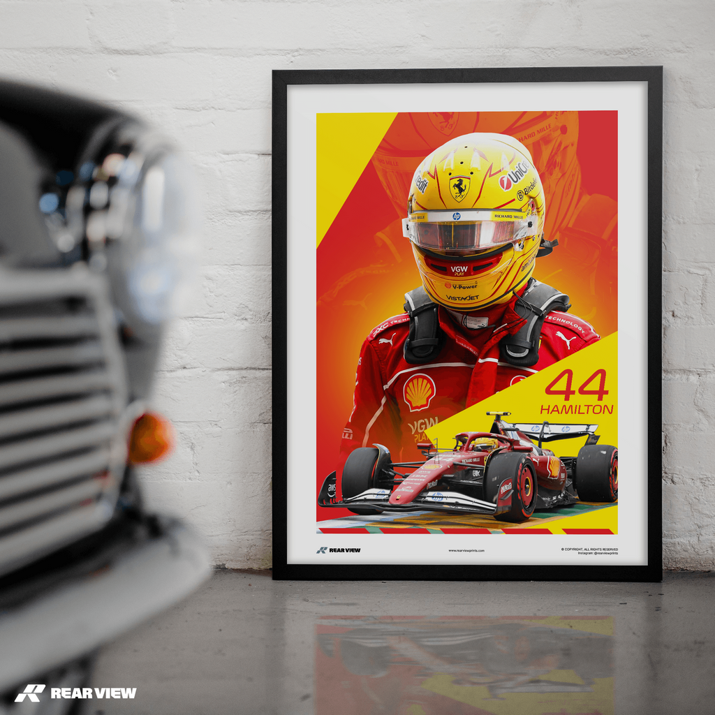 Golden Speed - Hamilton Cars Art Print
