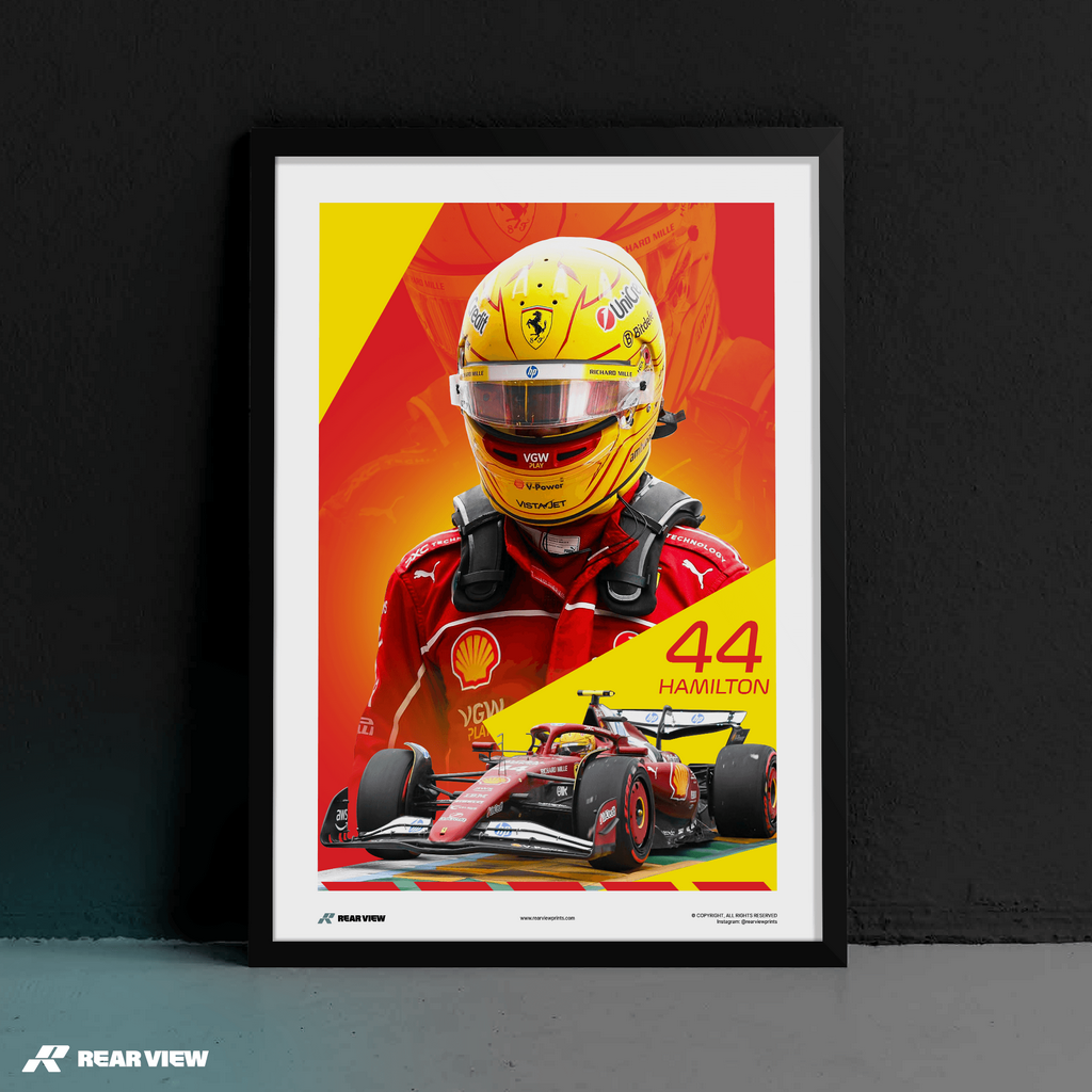 Golden Speed - Hamilton Cars Art Print