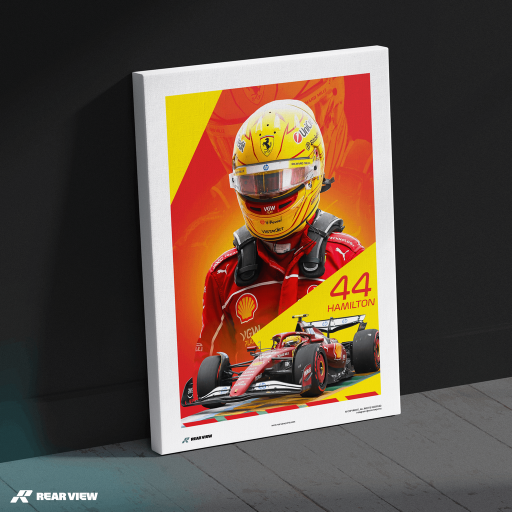 Golden Speed - Hamilton Cars Art Print