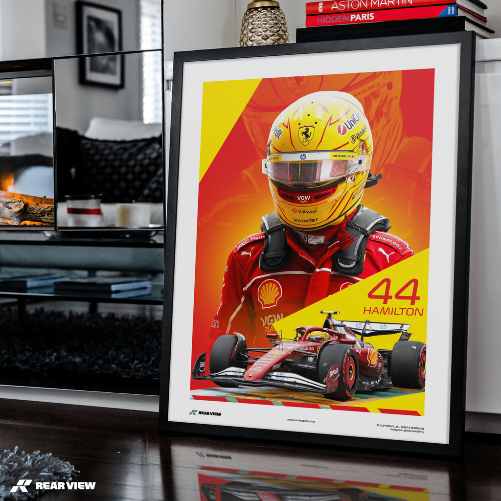 Golden Speed - Hamilton Cars Art Print