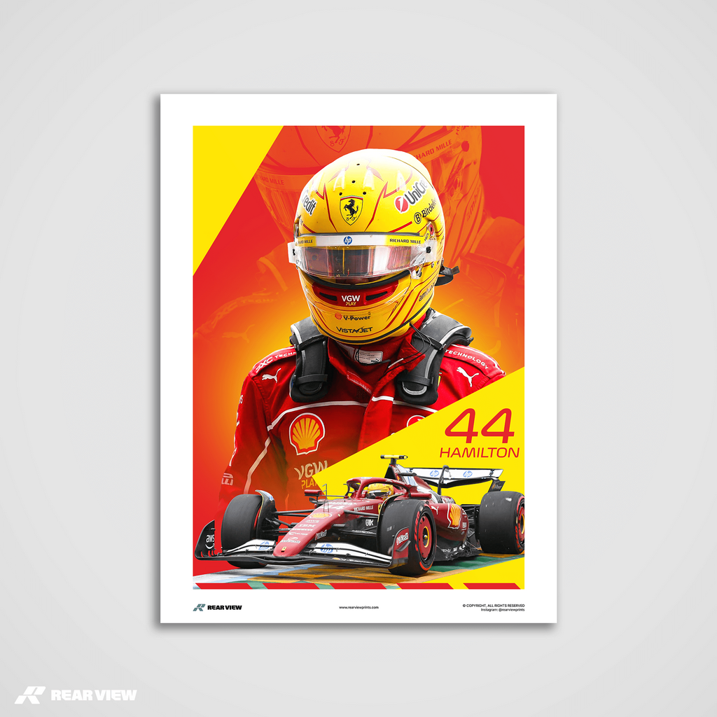 Golden Speed - Hamilton Cars Art Print
