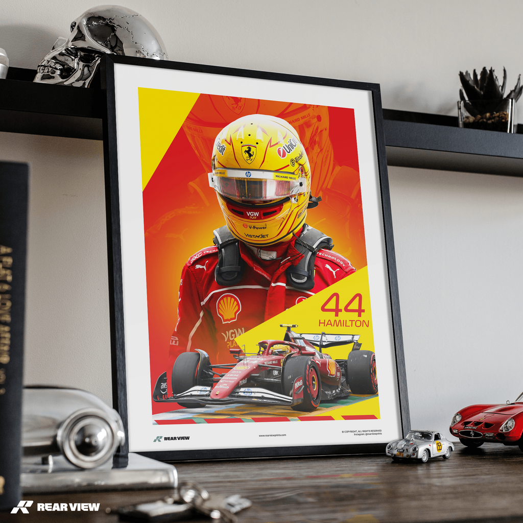 Golden Speed - Hamilton Cars Art Print