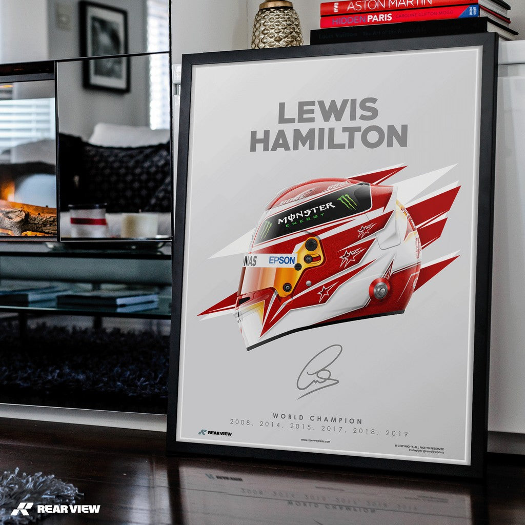 Stile vincente - Stampa d'arte del casco del campione