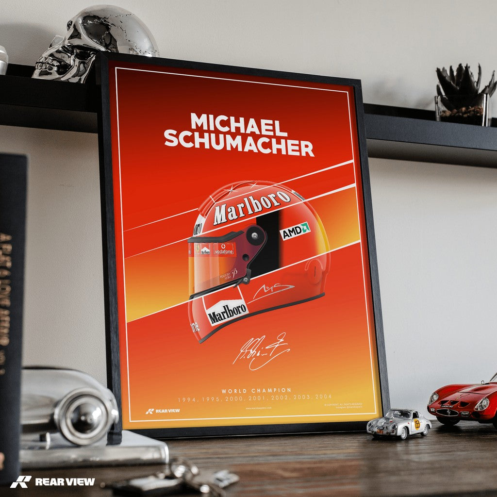 Legende der Rennstrecken - Schumacher Kunstdruck