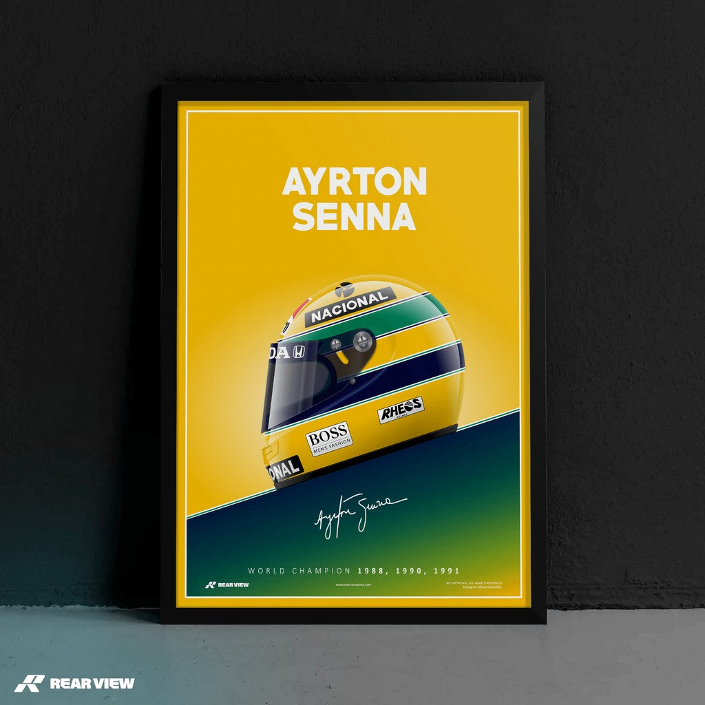 Die brasilianische Legende - Senna Kunstdruck