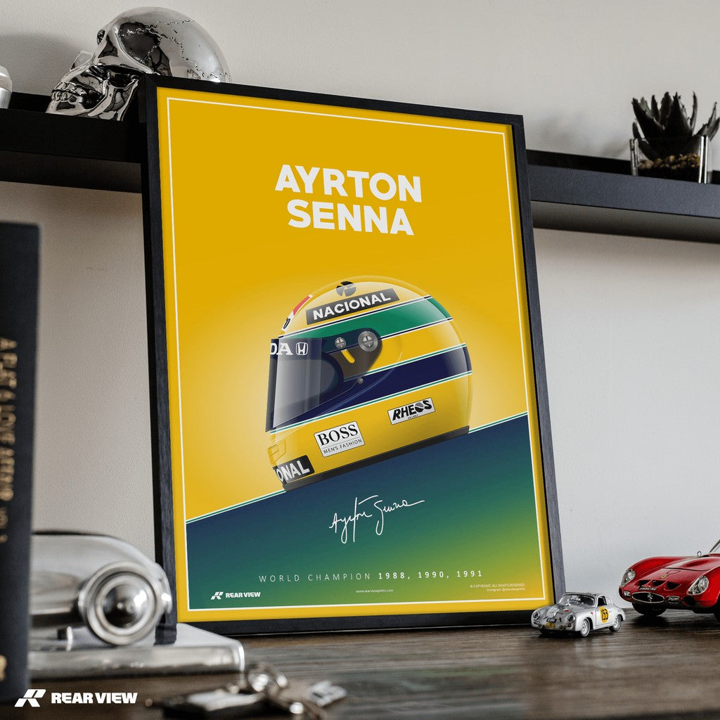 Die brasilianische Legende - Senna Kunstdruck