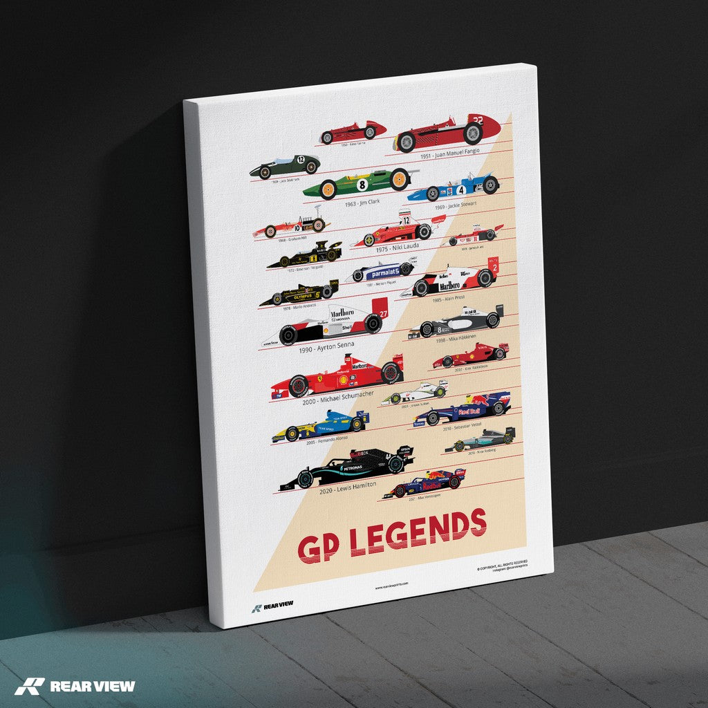 Rennsport-Größen - GP-Legenden Kunstdruck