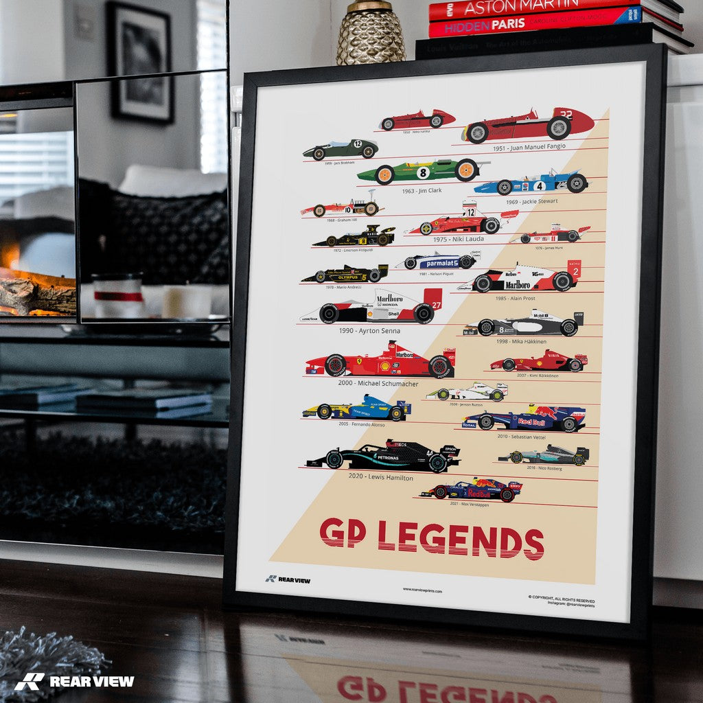 Rennsport-Größen - GP-Legenden Kunstdruck
