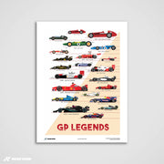 Rennsport-Größen - GP-Legenden Kunstdruck
