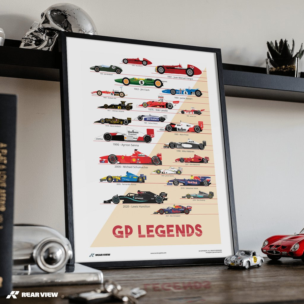Rennsport-Größen - GP-Legenden Kunstdruck