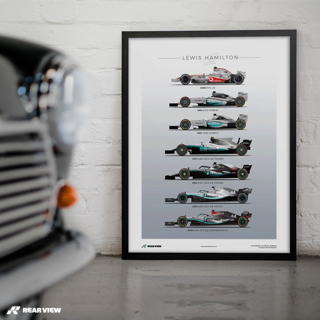 Silver Evolution – Hamilton Cars Art Print