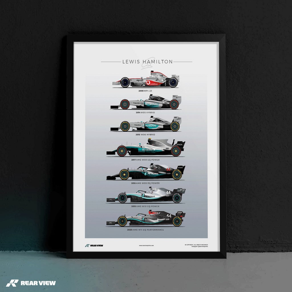 Silver Evolution – Hamilton Cars Art Print