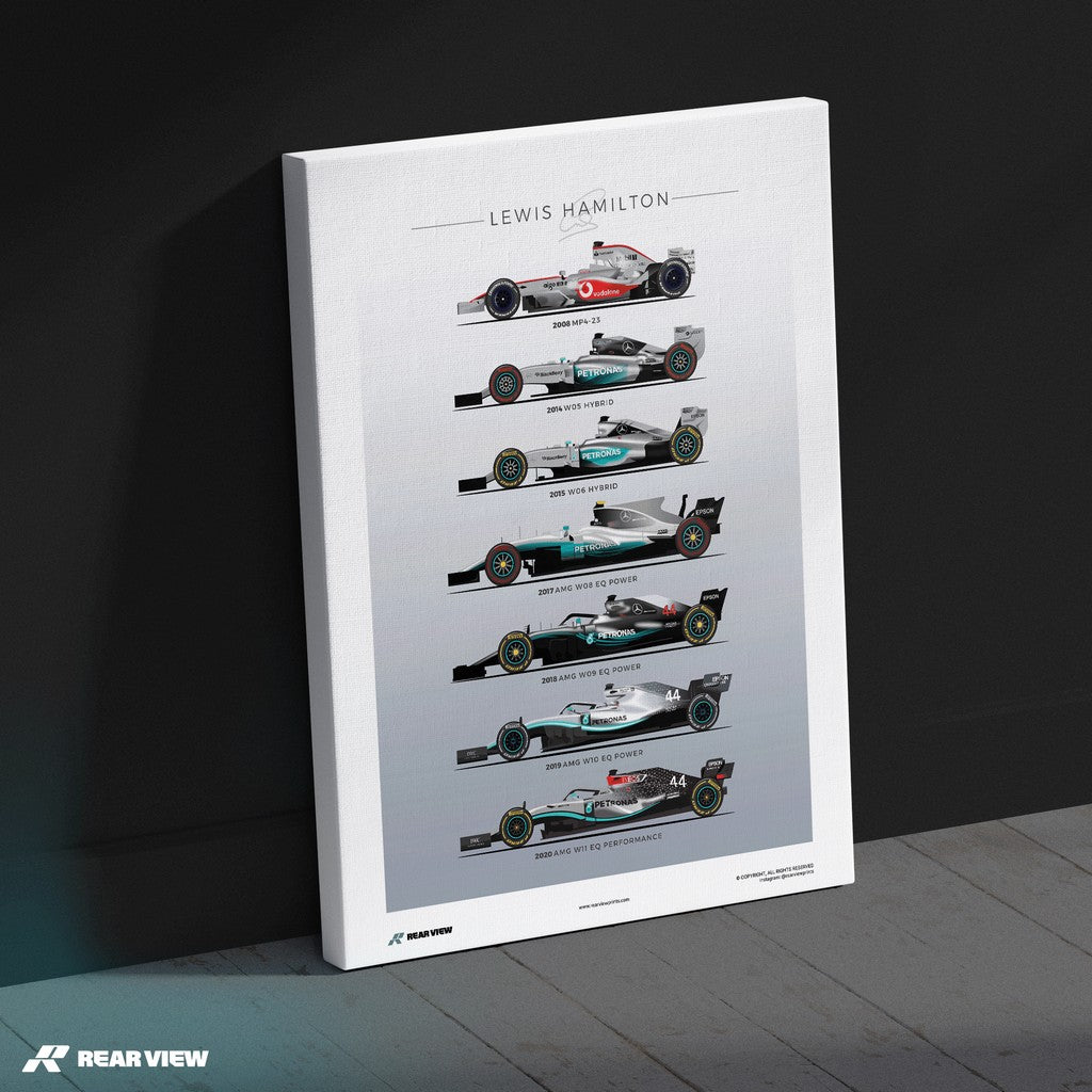 Silver Evolution – Hamilton Cars Art Print