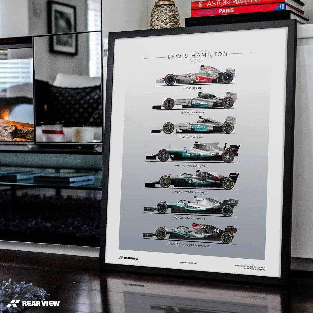 Silver Evolution – Hamilton Cars Art Print