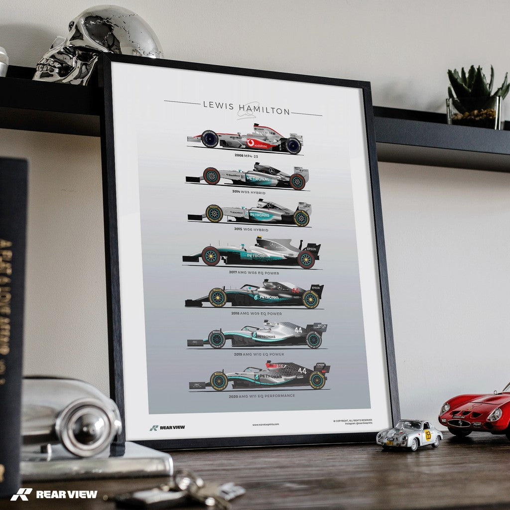 Silver Evolution – Hamilton Cars Art Print