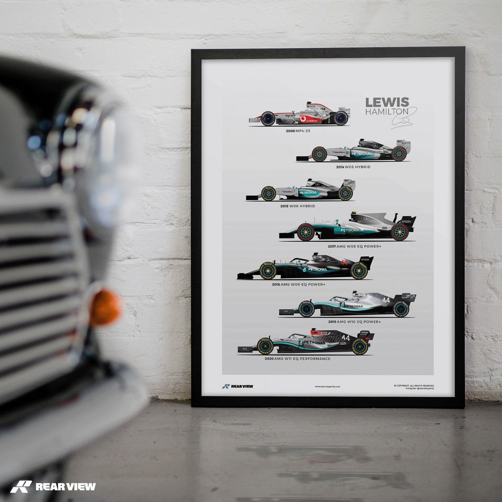 Racecraft Legacy – Hamilton Cars Art Print