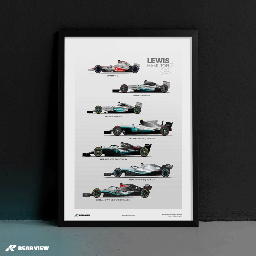 Racecraft Legacy – Hamilton Cars Art Print