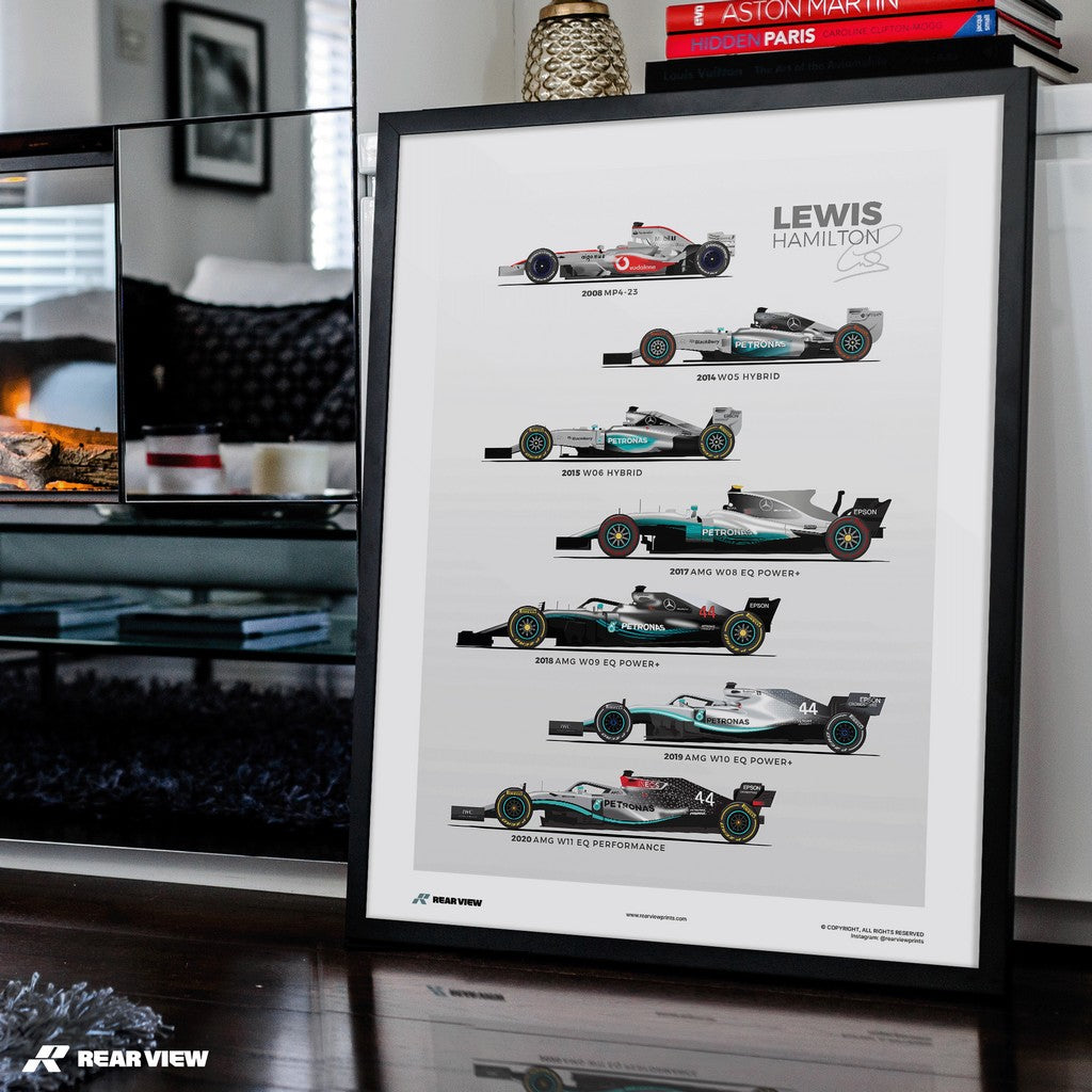 Racecraft Legacy – Hamilton Cars Art Print