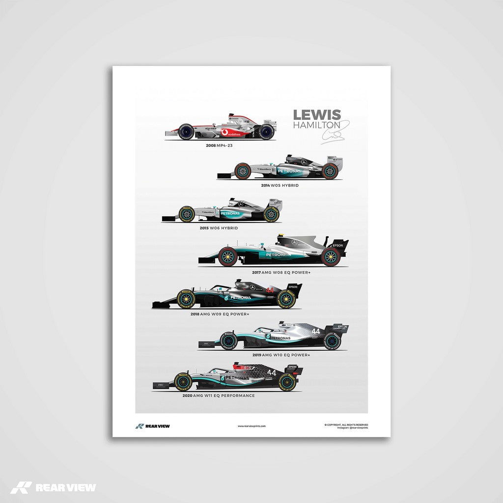 Racecraft Legacy – Hamilton Cars Art Print