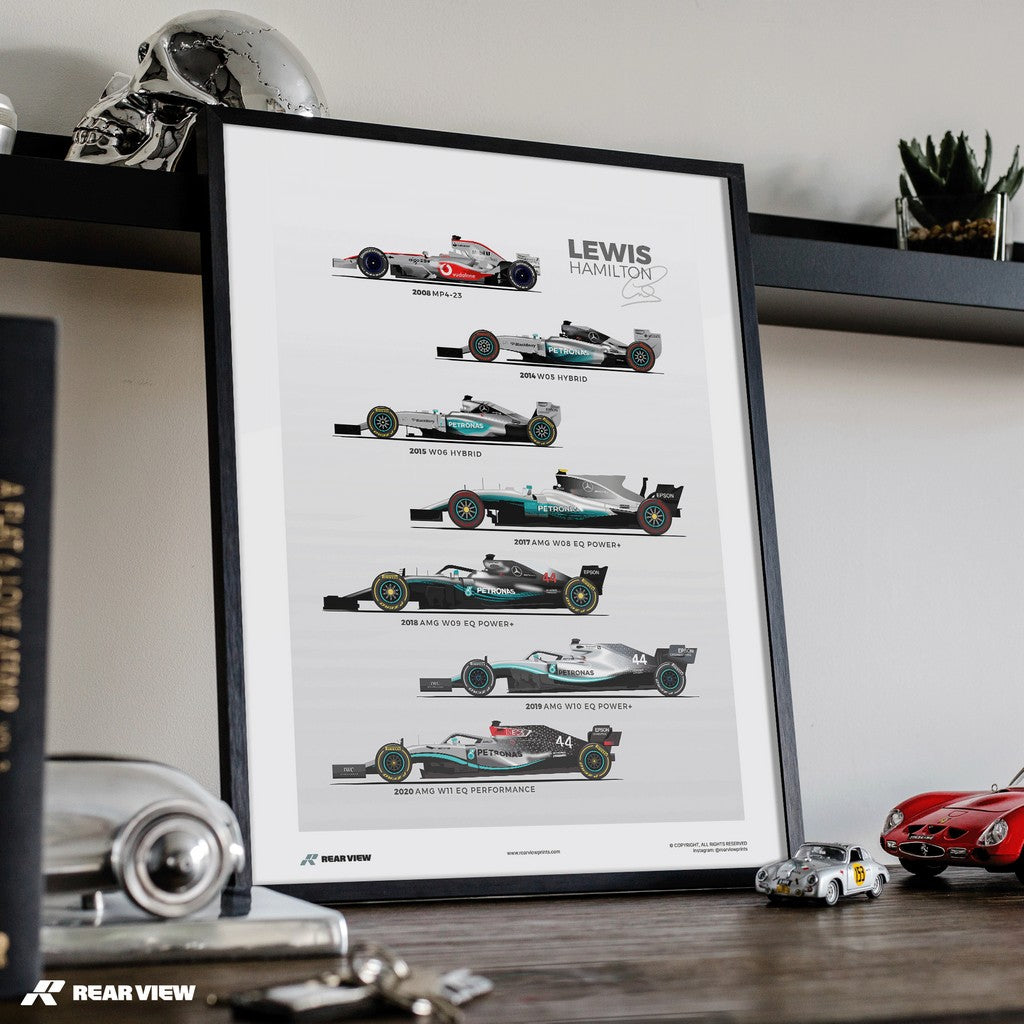 Racecraft Legacy – Hamilton Cars Art Print