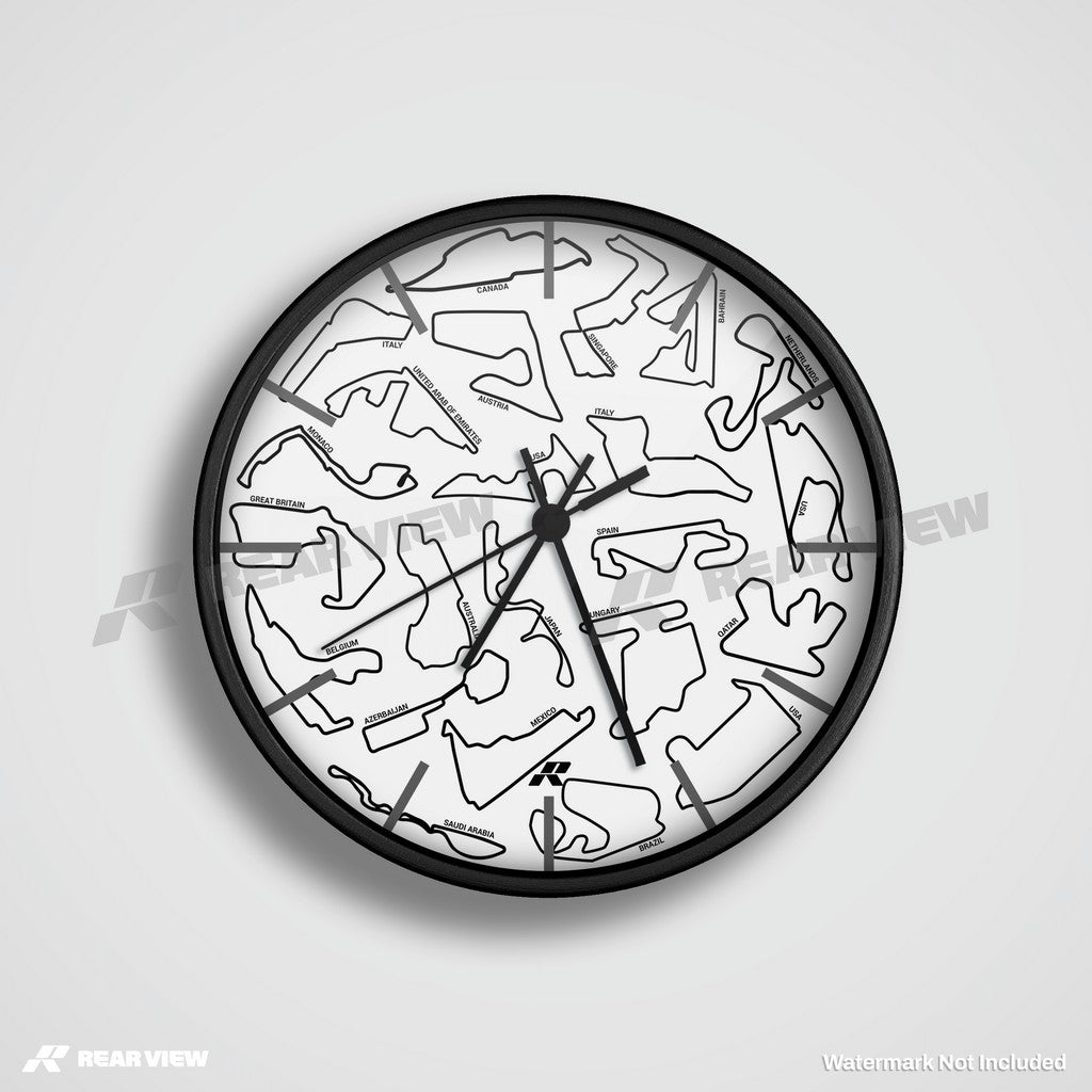 F1 Race Track White - Leichtes Zifferblatt Edition