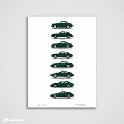 911 - Minimalistischer Auto-Kunstdruck