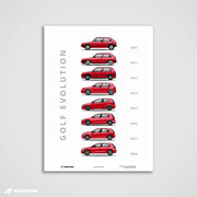 Golf - Auto-Kunstdruck