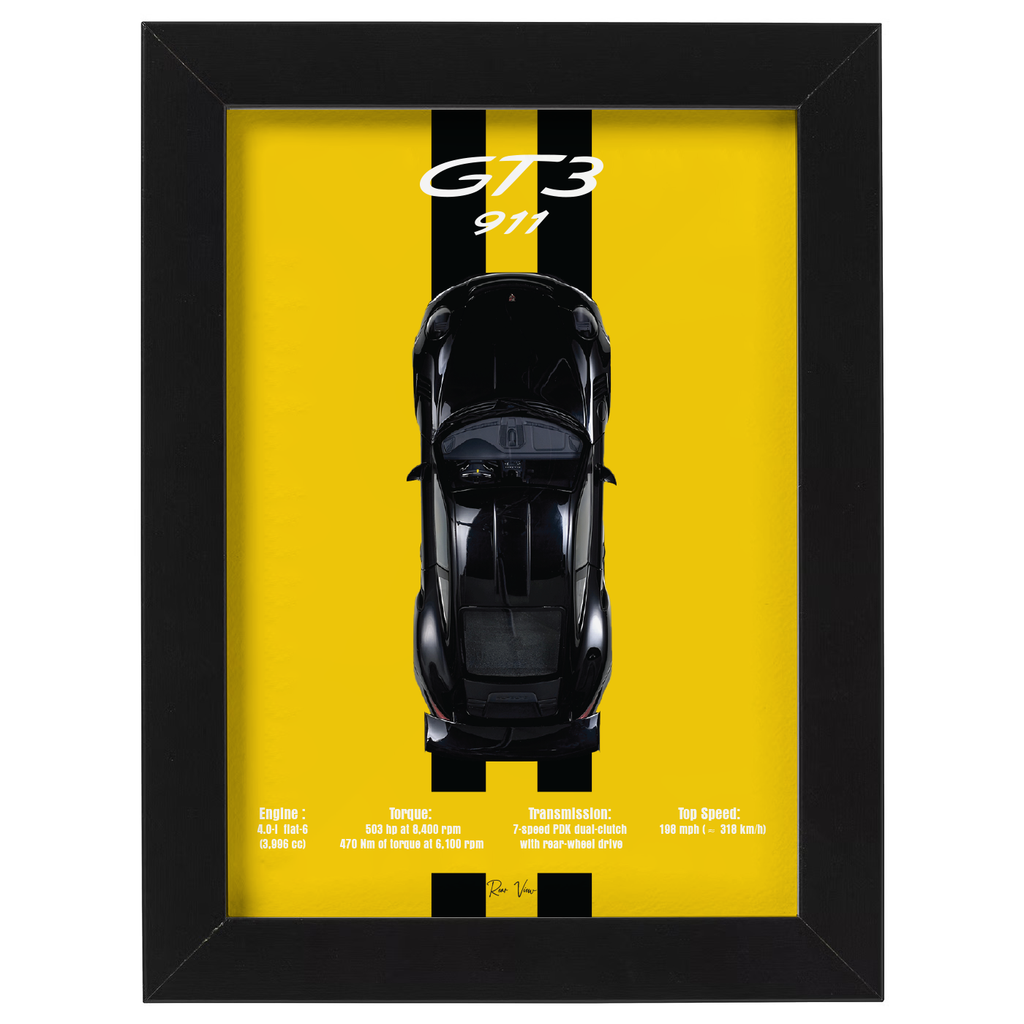 Precision Drive - GT3 911 3D gerahmtes Diecast Auto