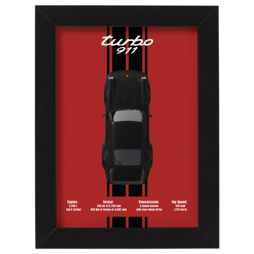 Force Line – 911 Turbo 3D Framed Diecast Car