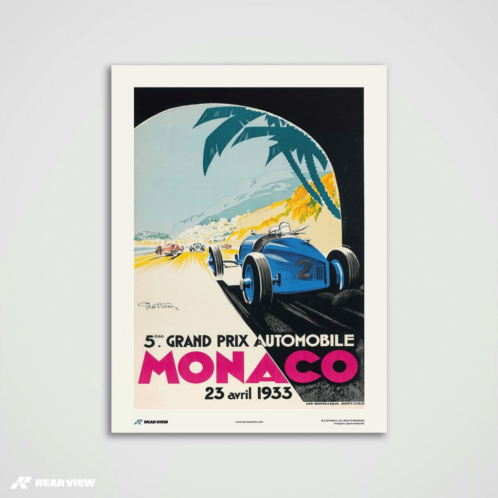 Gran Premio d'epoca 1933 - Stampa d'arte Monaco