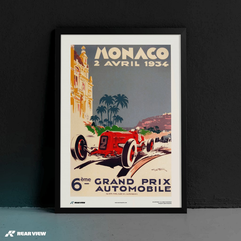 Gran Premio d'epoca 1934 - Stampa d'arte Monaco