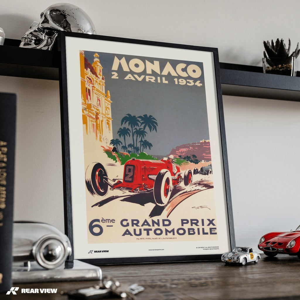 Gran Premio d'epoca 1934 - Stampa d'arte Monaco