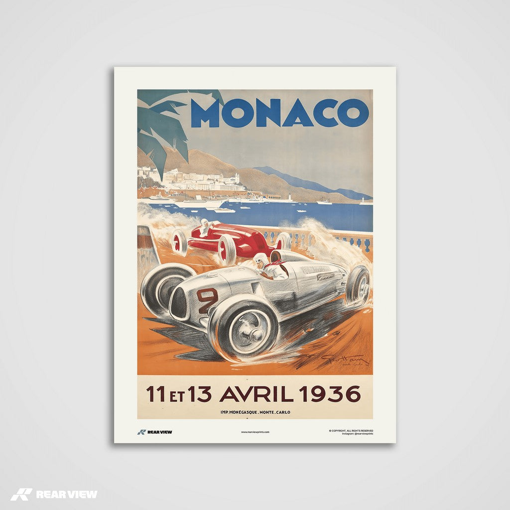 Gran Premio d'epoca 1936 - Stampa d'arte Monaco
