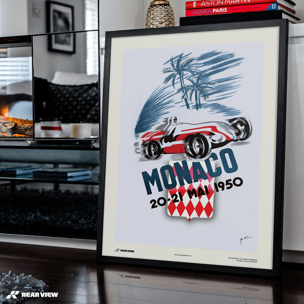 Gran Premio d'epoca 1950 - Stampa d'arte Monaco