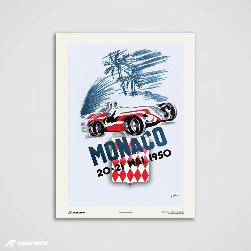 Gran Premio d'epoca 1950 - Stampa d'arte Monaco