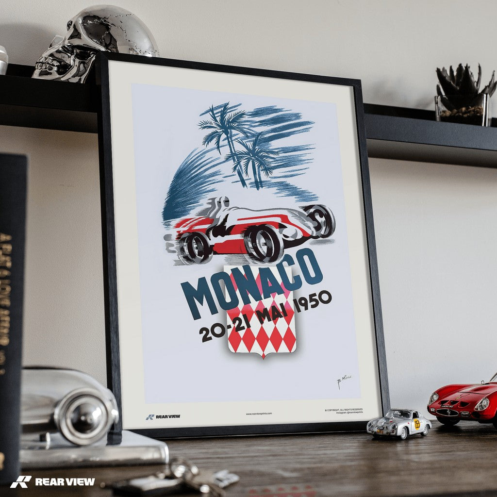 Gran Premio d'epoca 1950 - Stampa d'arte Monaco