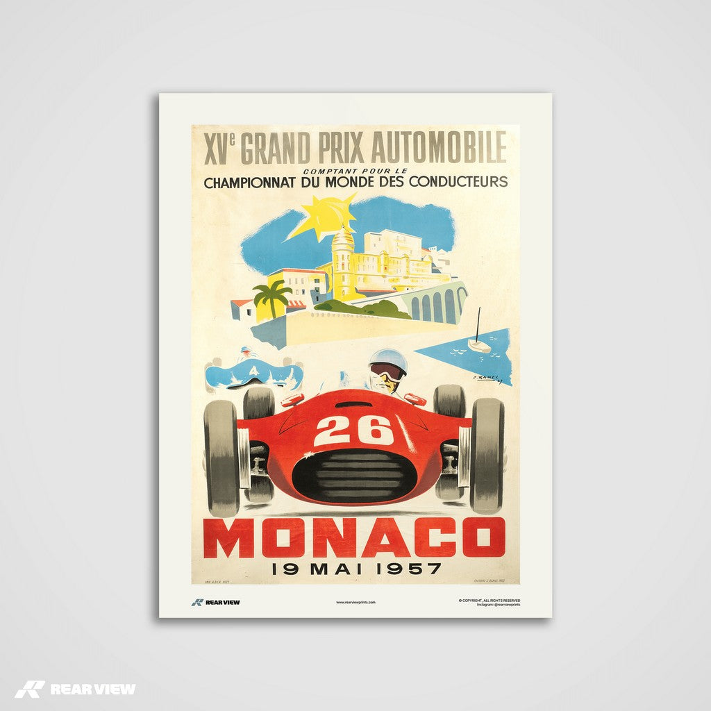 Gran Premio d'epoca 1957 - Stampa d'arte Monaco