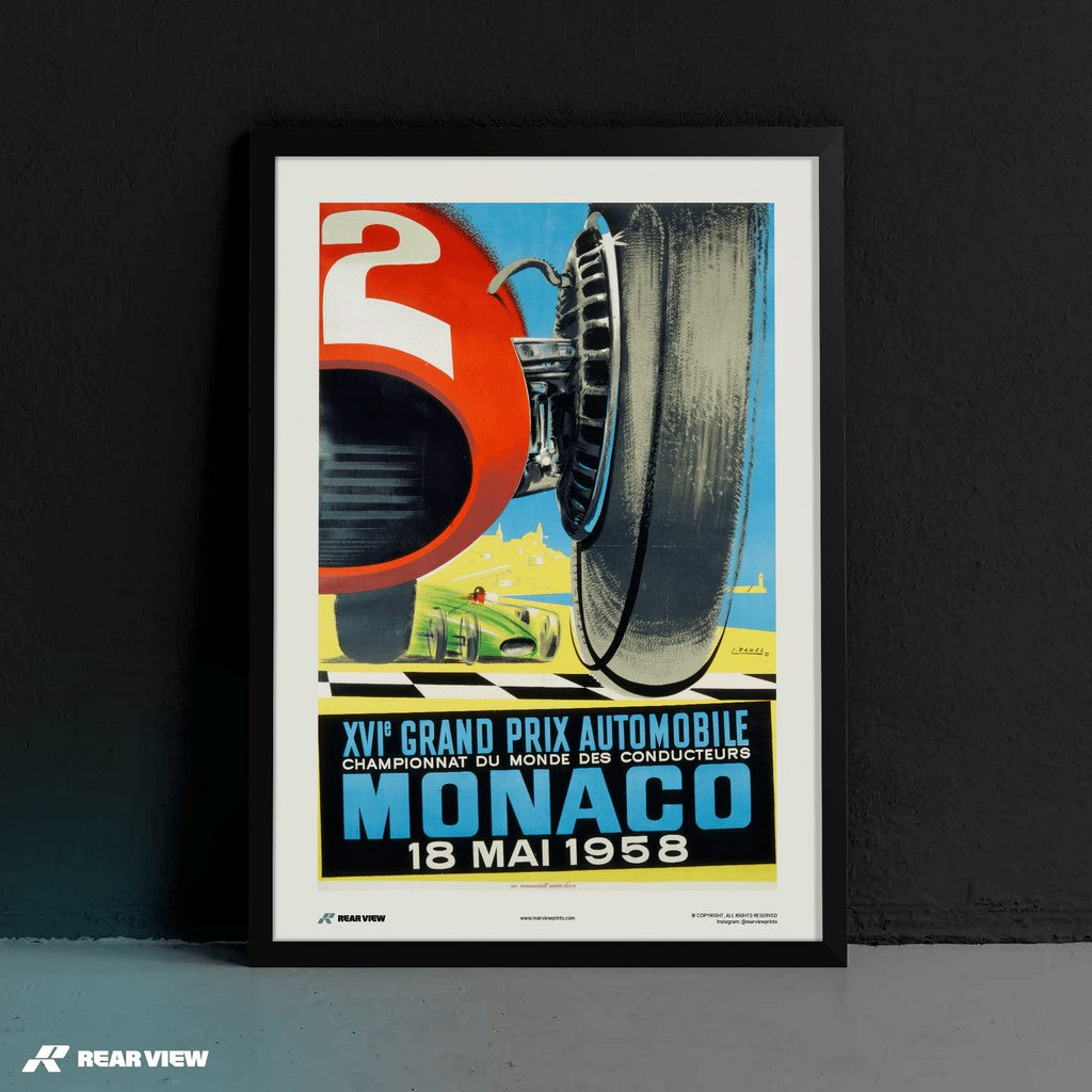 Gran Premio d'epoca 1958 - Stampa d'arte Monaco