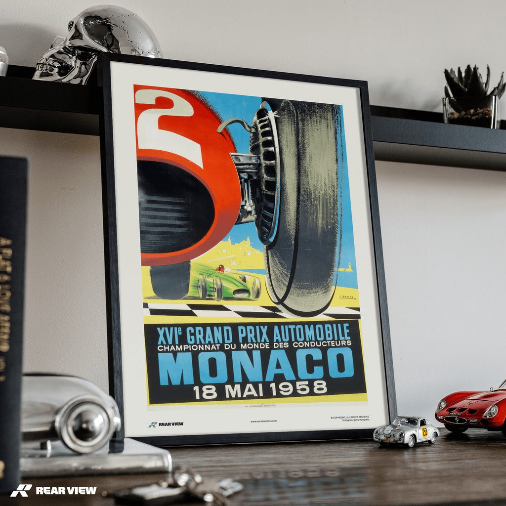 Gran Premio d'epoca 1958 - Stampa d'arte Monaco