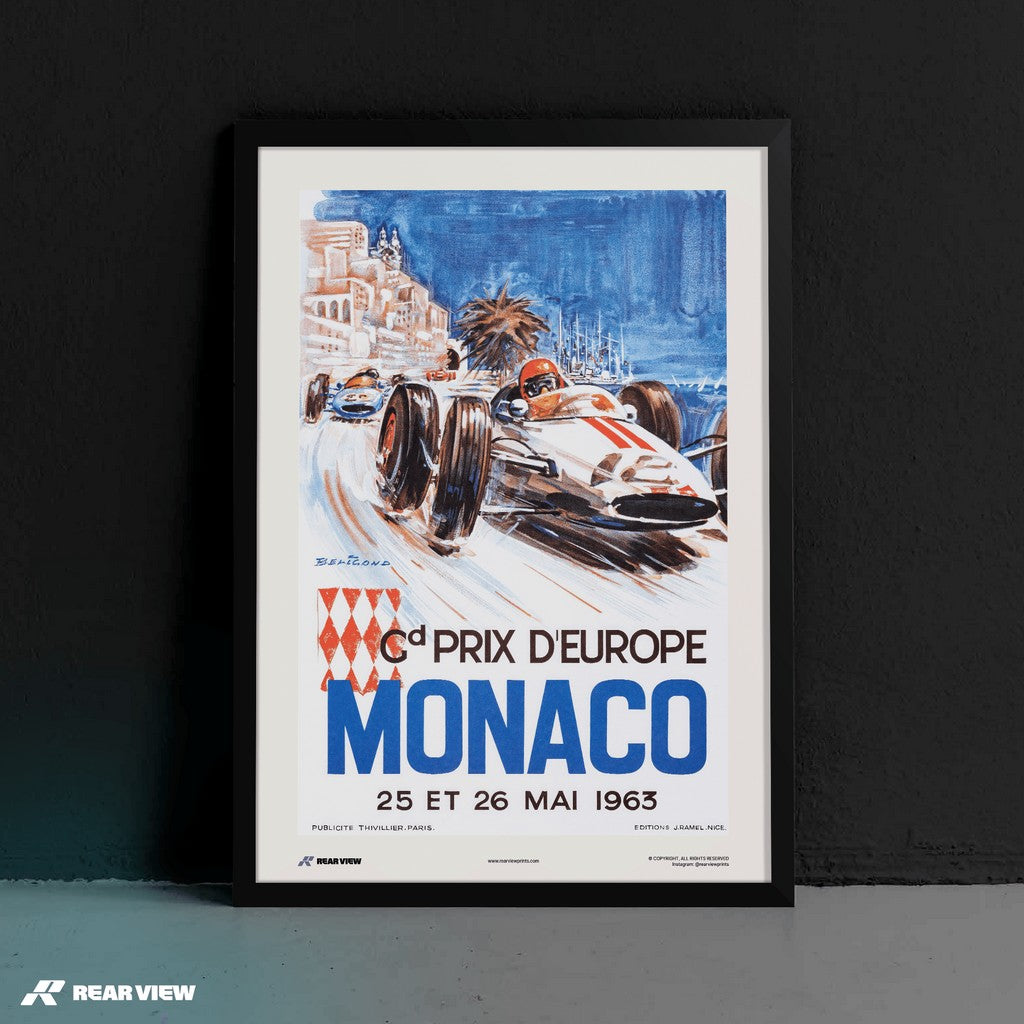 Gran Premio d'epoca 1963 - Stampa d'arte Monaco
