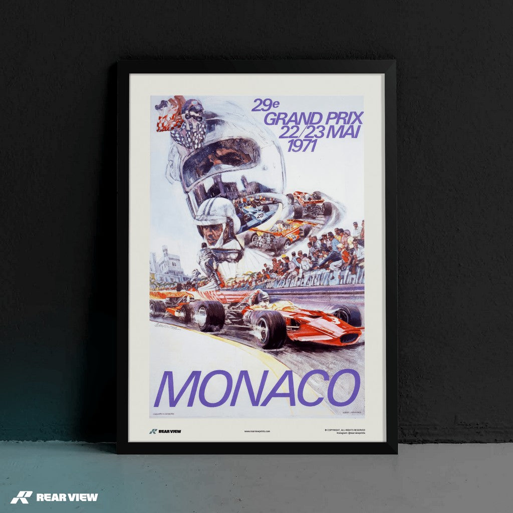 Gran Premio d'epoca 1971 - Stampa d'arte Monaco