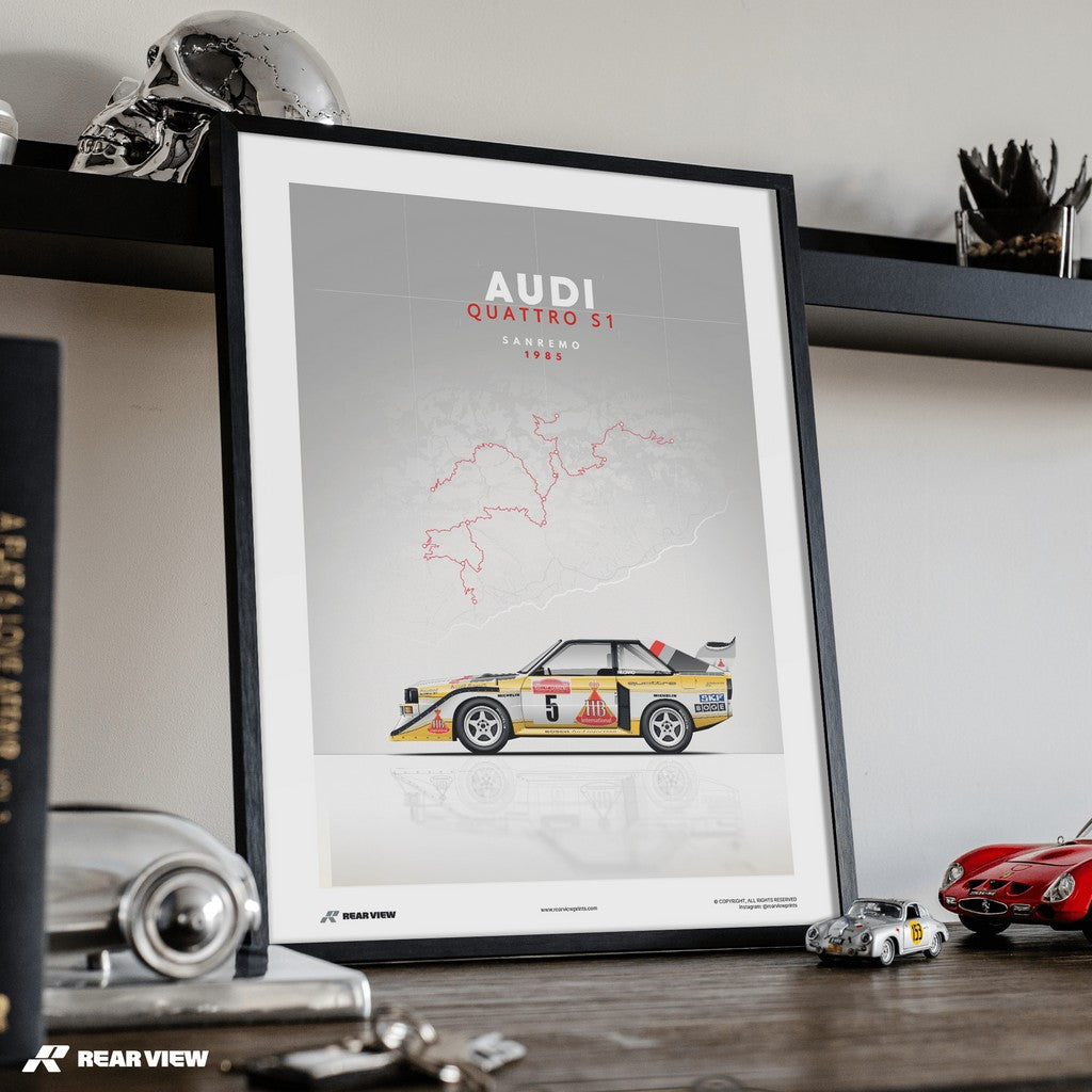 Sanremo Verfolgungsjagd - Sport Quattro Kunstdruck