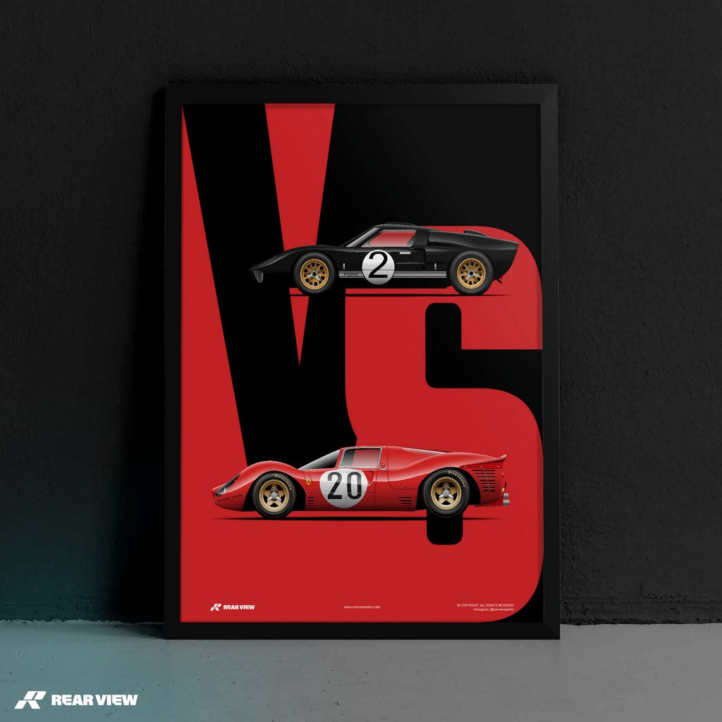 Battaglia dei pesi massimi - Ford vs Ferrari Stampa d'arte