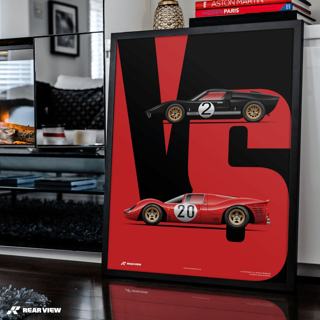 Battaglia dei pesi massimi - Ford vs Ferrari Stampa d'arte