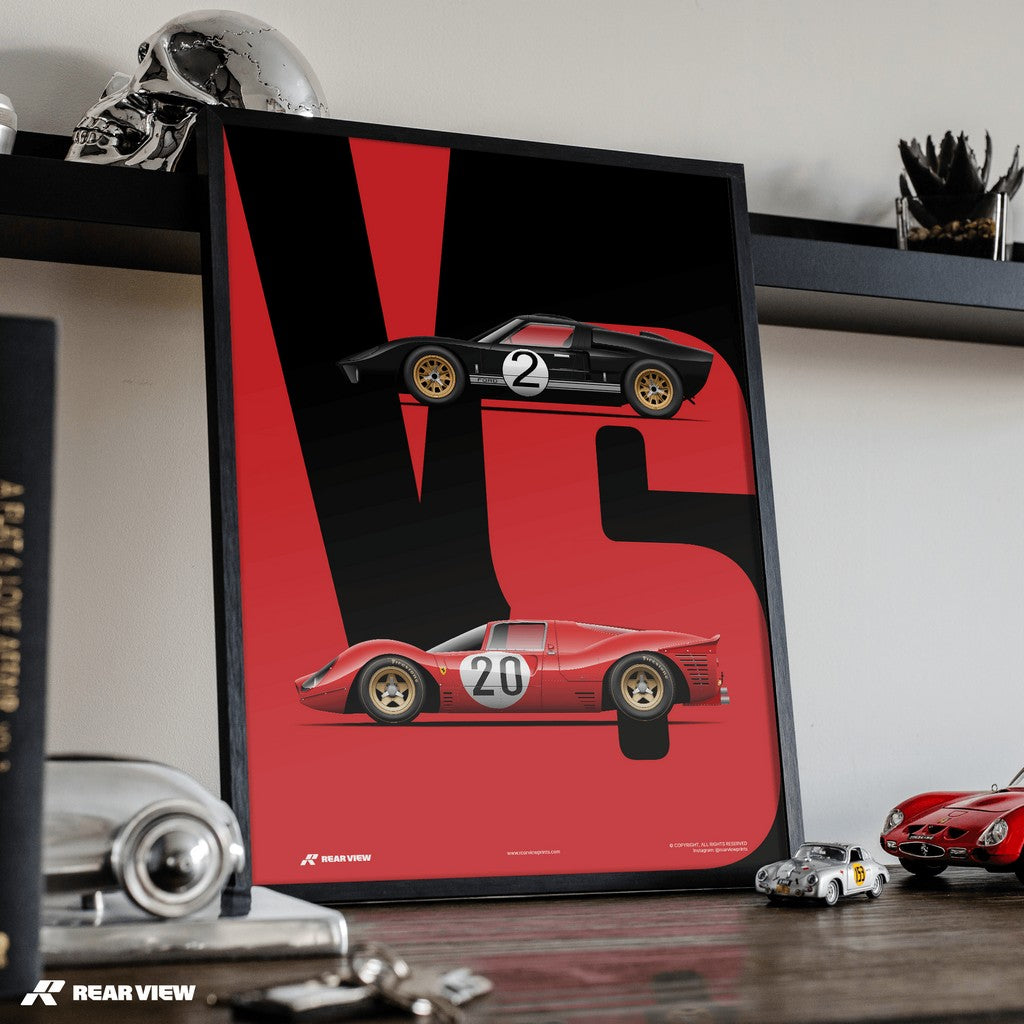 Battaglia dei pesi massimi - Ford vs Ferrari Stampa d'arte
